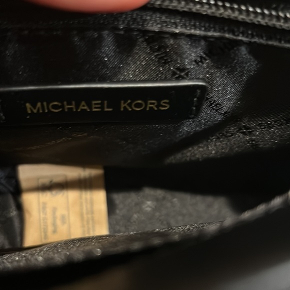 Michael Kors Carmen Medium Flap Chain Shoulder Crossbody Bag Black Haircalf - Picture 15 of 16